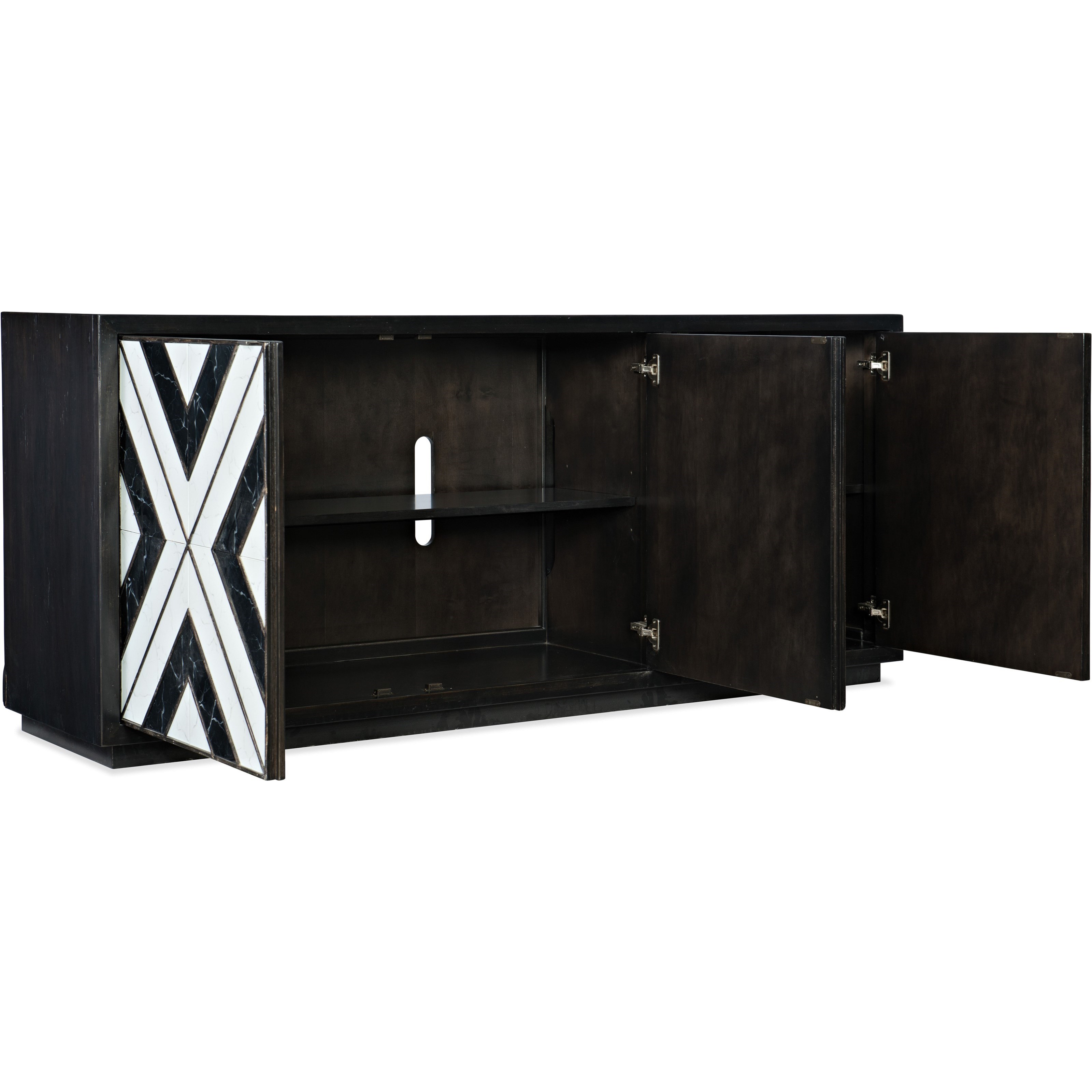 Hooker Furniture Sanctuary Noir Et Blanc Entertainment Consol